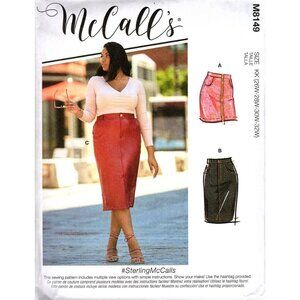 McCall's M8149 Womens 26W to 32W Pencil Skirt Uncut Sewing Pattern